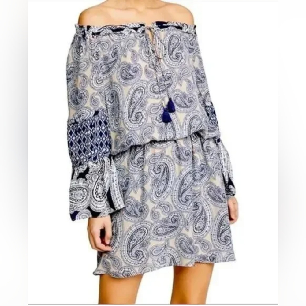 Ramy Brooke Silk Paisley Mini Dress Size Small